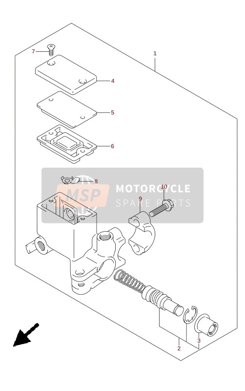 Suzuki AN400A 2022 Pompa freno posteriore per un 2022 Suzuki AN400A